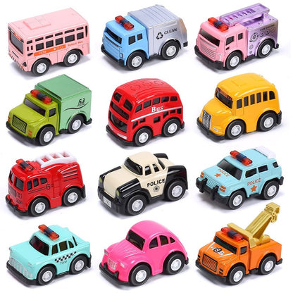 CUTE STONE 12 PCs Filled Easter Egg with Alloy Cars Toy, Easter Basket Stuffers Toys Party Favors for Toddler, Kids