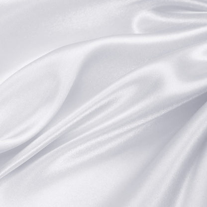 Horbaunal 2 Pack White Satin Tablecloth 60 x 102 Inches Rectangle Satin Table Cover Bright Silk Table Cloth Smooth Table Decoration for Wedding Party Banquet