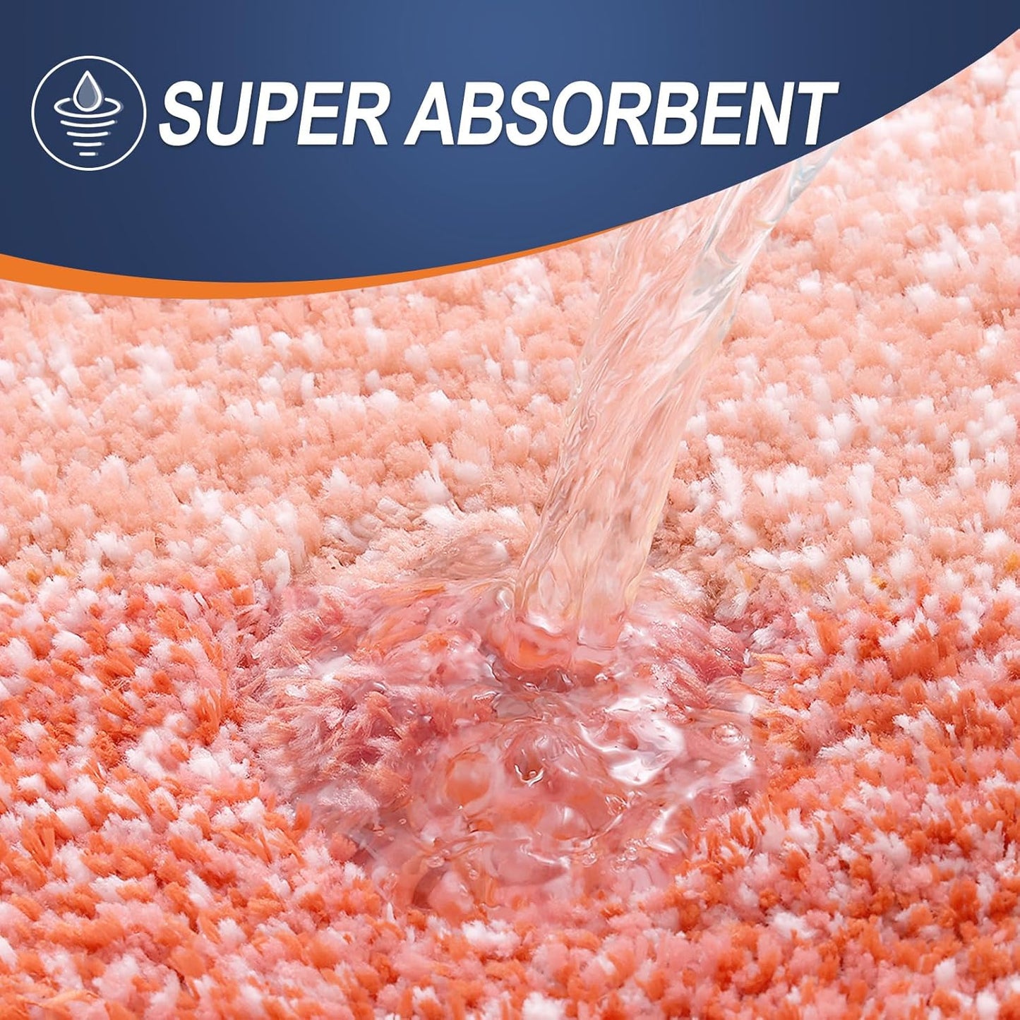 OLANLY Bathroom Rugs | Extra Soft Absorbent Microfiber Mat 34x21 - Quick Dry & Machine Washable, Coral