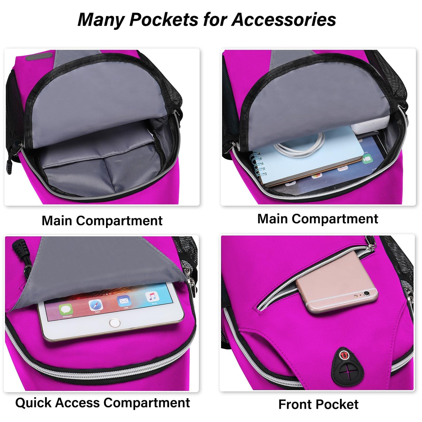 MOSISO Sling Backpack, Multipurpose Crossbody Shoulder Bag Travel Hiking Daypack