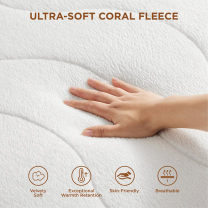 Bedsure Heated Mattress Pad King - Bed Warmer with Memory & Preheat Functions, 12-Hour Auto Off & 10 Heat Settings, Dual Controllers, Fast Heating, Brushed Electric Mattress Pad King, 78"x80"