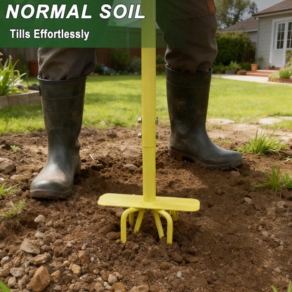 BARAYSTUS Hand Tiller Cultivator with Steel Garden Claw, Manual Twist Tiller Soil Loosening Garden Tool for Flower Beds, Raised Beds & Planter Boxes
