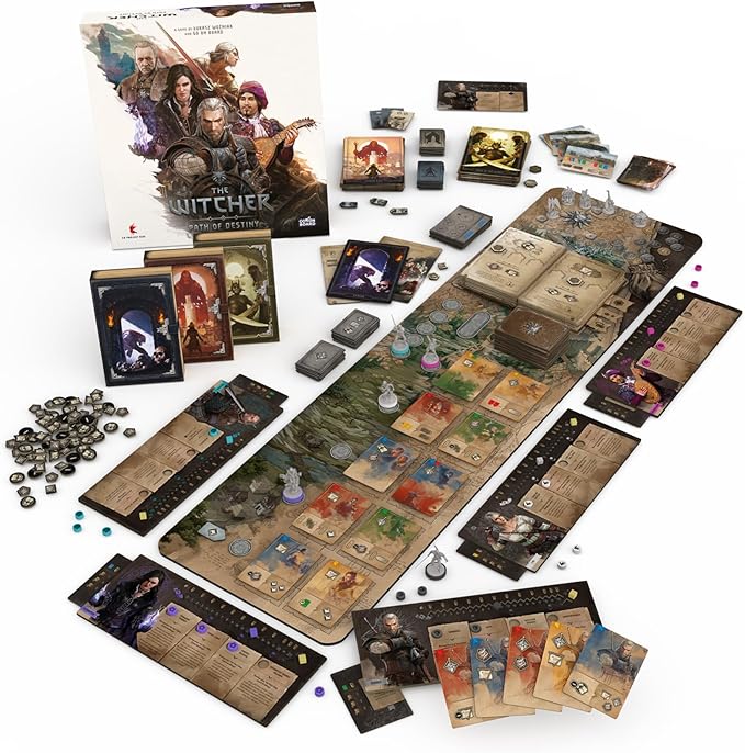 The Witcher: Path of Destiny Deluxe Edition - Competitive Tableau-Building Strategy Game Featuring Geralt Yennefer Ciri &amp More Ages 14+ 1-5 Players 45-90 Minute Playtime