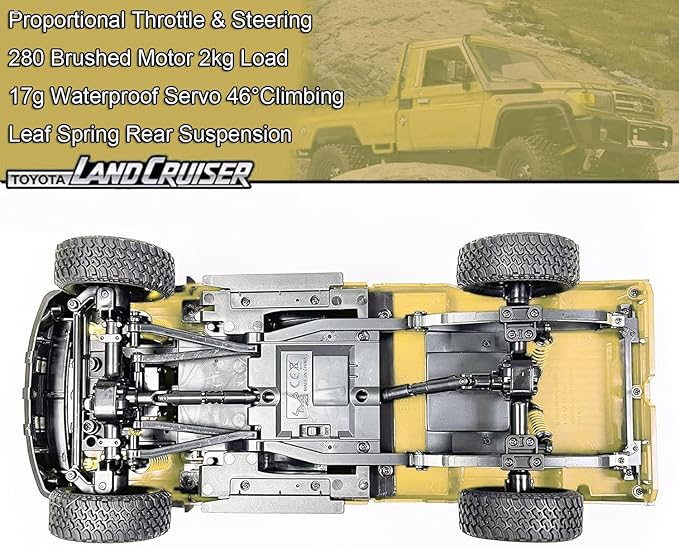 RC Rock Crawler 4x4 RC Truck Toyota LC79 1/12 Remote Control Truck MN82 RC Crawler Off Road Pickup 2.4G All Terrain 280 Motor Proportional Throttle Steering RTR Hobby Toy Adult