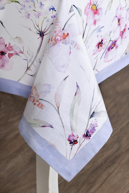 Maison d' Hermine Table Cloth Rectangle Table 100% Cotton 70 x 140 Inches Tablecloth Reusable Decorative for Dining Kitchen Room Farmhouse Home Gifts for Mothers Day Spring Summer - Summer Floral
