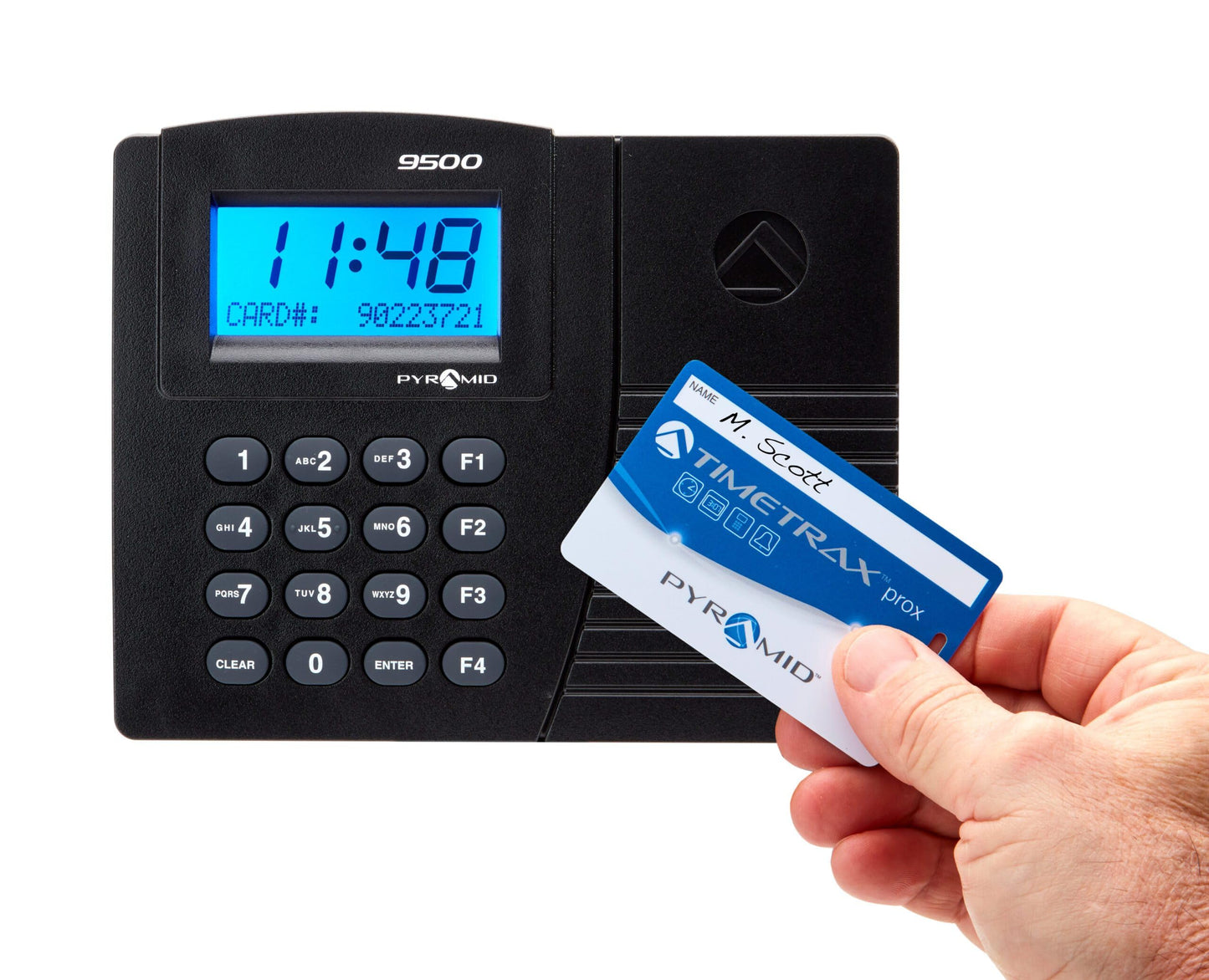 Pyramid Time Systems - TimeTrax Elite Automated Proximity Time and Attendance with Pyramid TTPROXEX Time Clock System with Software Download, Windows Compatible - No Touch Employee Punch in - Black