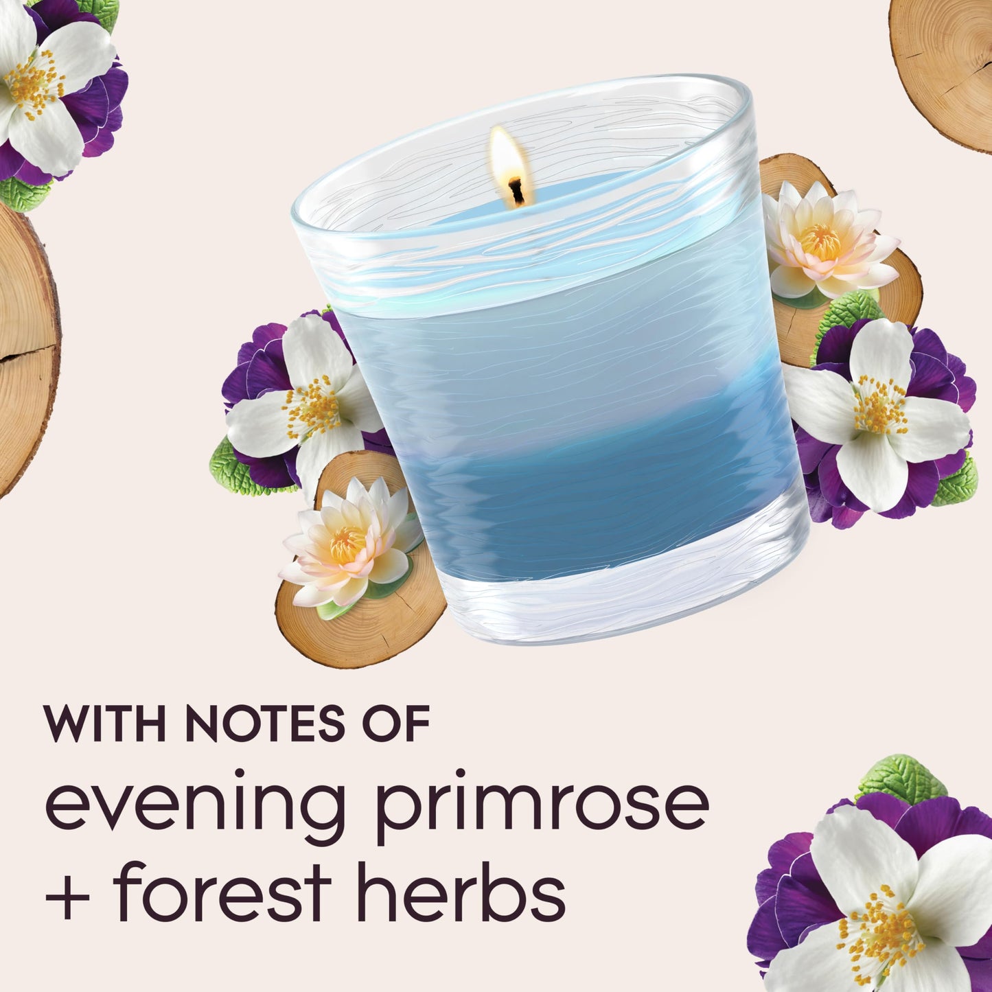 Glade 1-Wick 2in1 Scented Candle Jar, Moonlit Walk & Wandering Stream, Air Freshener Infused with Essential Oils, 4.08 Oz, 2 Count