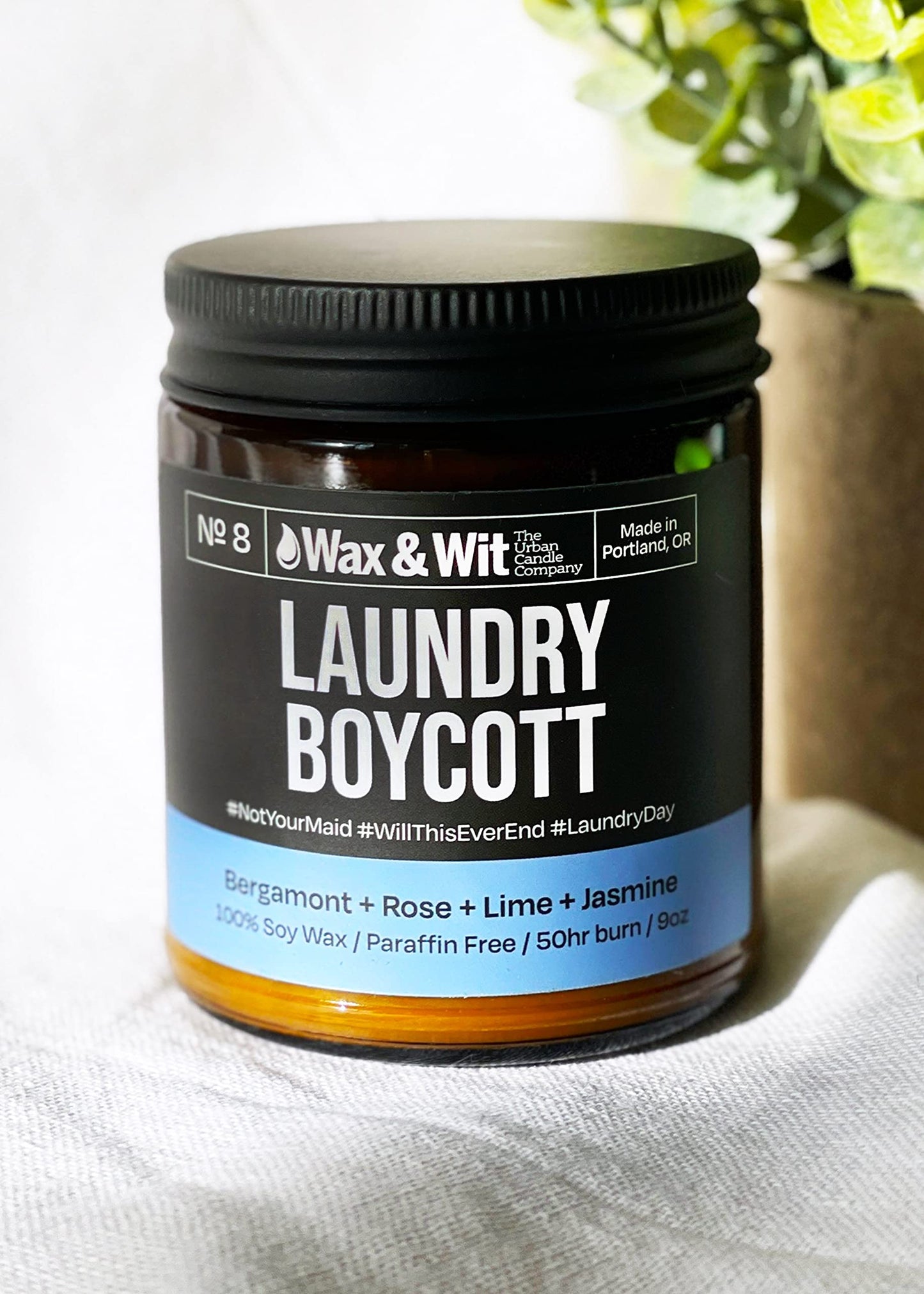 Wax & Wit Funny Soy Candle Gift for Women - Humorous, Aromatherapy Soy Wax Candle, Ideal for Housewarming, Coworker, Birthday – Bergamot, Rose, Lime, Jasmine - 9oz