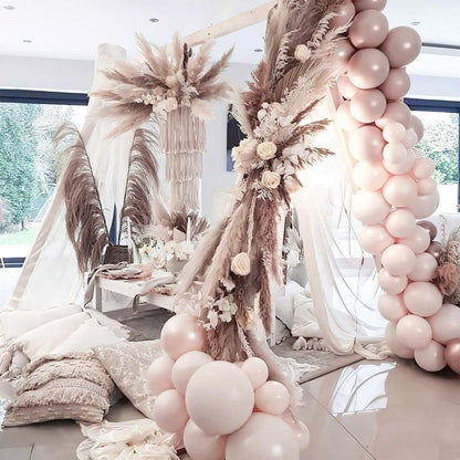 PartyWoo Beige Balloons 155pcs Different Sizes of 18 12 10 5 Inch Boho Cream Ivory Neutral Balloon Arch Kit Garland for Wedding Graduation Engagement Baby Shower Birthday Party Decorations White-F60