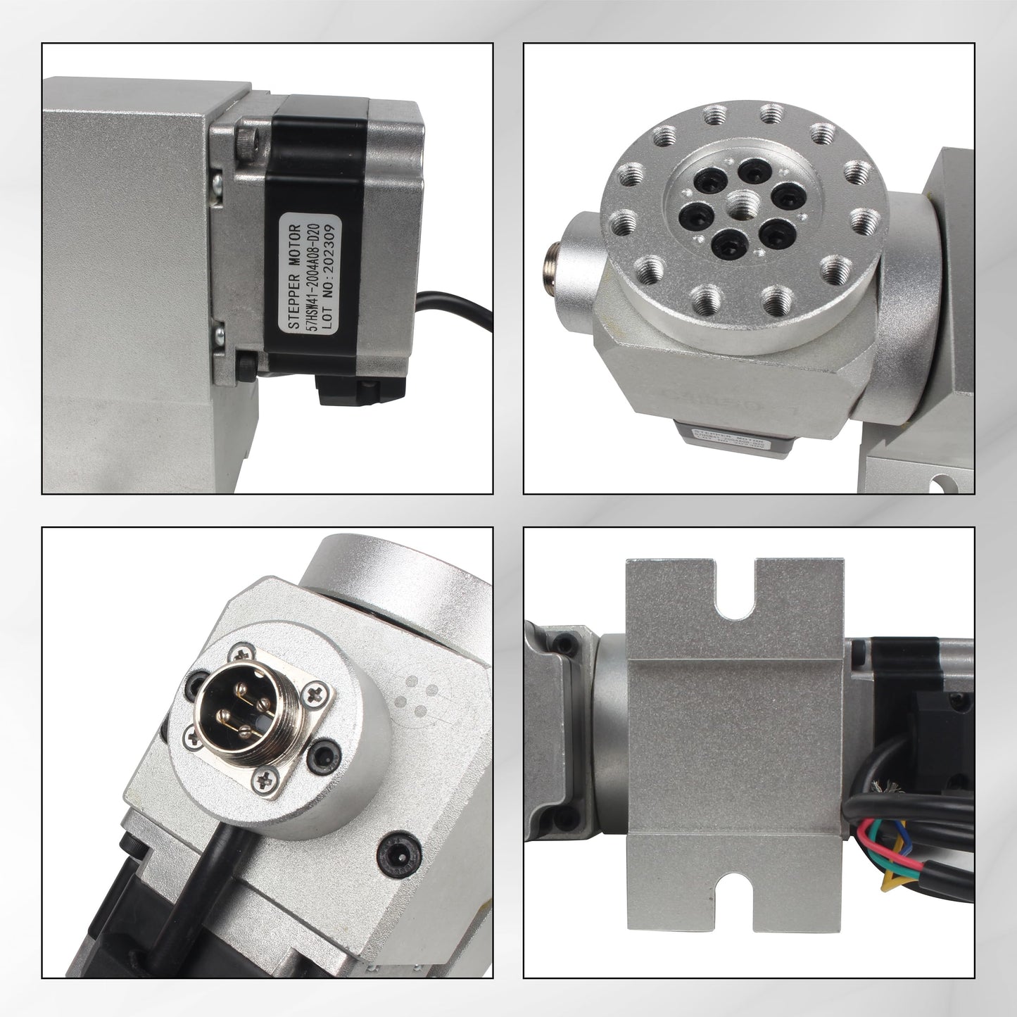 CNCTOPBAOS Rotation 5th Axis Rotary Table,CNC 4th Axis A Axis B C Axis Dividing Head,Waterproof Nema23 Stepper Motor,No Backlash Harmonic Reducer Gearbox 50:1 for CNC Router Engraving Milling Machine