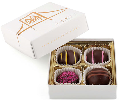 Small Chocolate Gift Boxes – Kosher, Vegan Friendly Gourmet Chocolates, Corporate Gifts for Clients & Events, Custom Logo Options for Bulk Orders