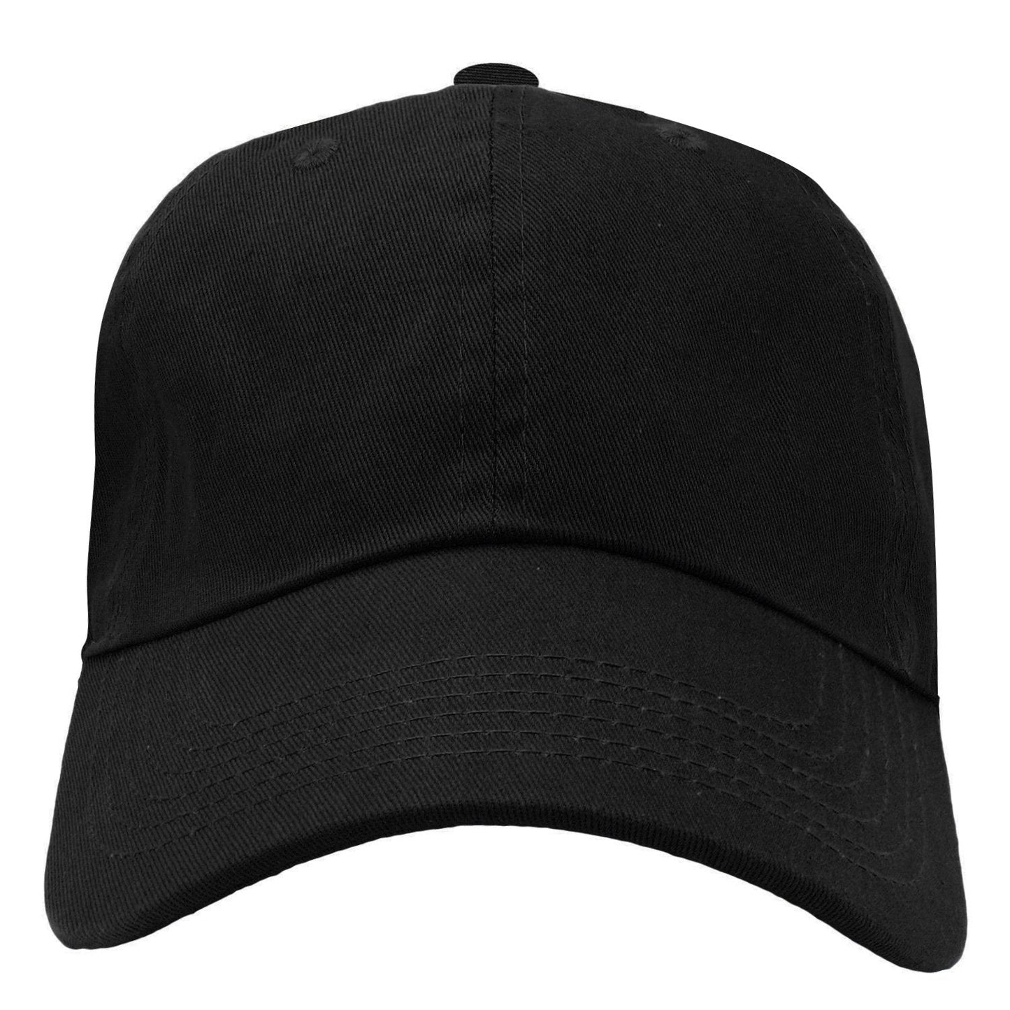 Falari Classic Baseball Cap Dad Hat 100% Cotton Soft Adjustable Size Black