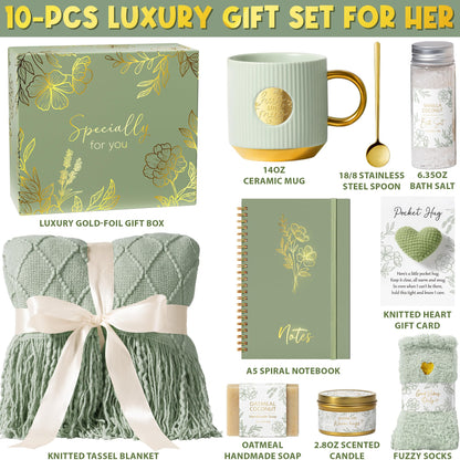 Self Care Gifts for Women Get Well Soon Gift Baskets, Mothers Day Birthday Gifts for Women Spa Care Package, Sympathy Inspirational Thinking of You Gift Set for Mom Her Wife Girlfriend Sister Friend