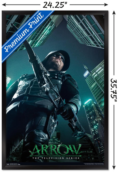 Trends International DC Comics TV - Arrow - Key Art Wall Poster, 22.375" x 34", Black Framed Version