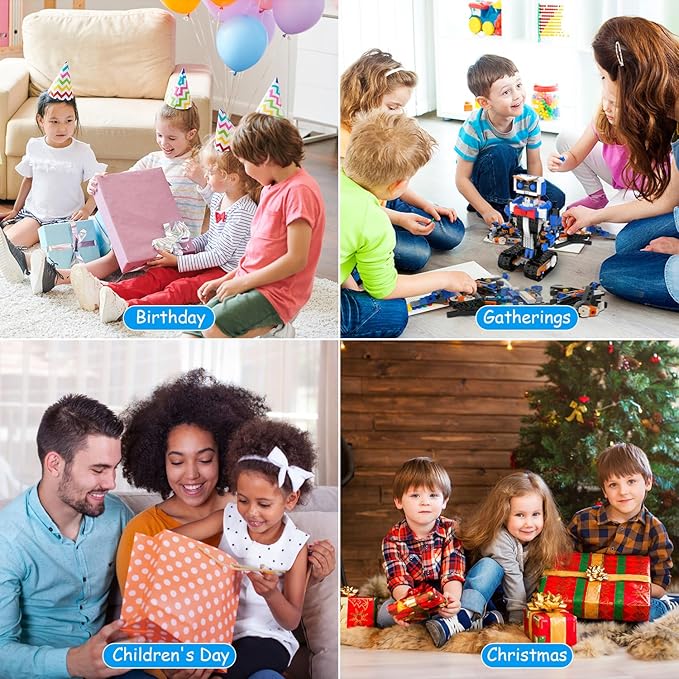 okk Robot Building Toys for Boys STEM Projects for Kids Ages 8-12 Remote &amp APP Controlled Engineering Learning Educational Coding DIY Building Kit Rechargeable Robot Toy Gifts for Girls