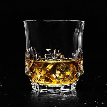 KANARS Whiskey Decanter Sets for Men, 25 Oz Liquor Decanter with 10 Oz Crystal Glasses in Luxury Box for Bourbon Scotch Rum Tequila Vodka, Whisky Gifts for Birthday New Year Father's Day