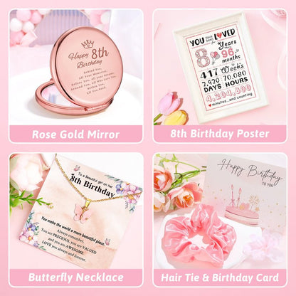 8 Year Old Girl Birthday Gift for 8 Years Old Girl Gift Ideas Trendy 8th Birthday Gifts for Girls Popular Girly Gifts for Eight Year Olds Girls Happy 8th Decoration Presents Stuff Accessories Things