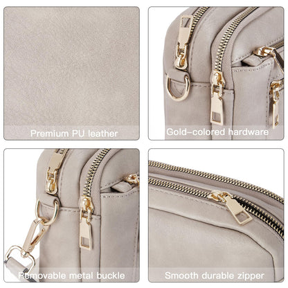 Telena Small Crossbody Bags For Women Vegan Leather Crossbody Purse With Adjustable Wide Strap For Daily Life
