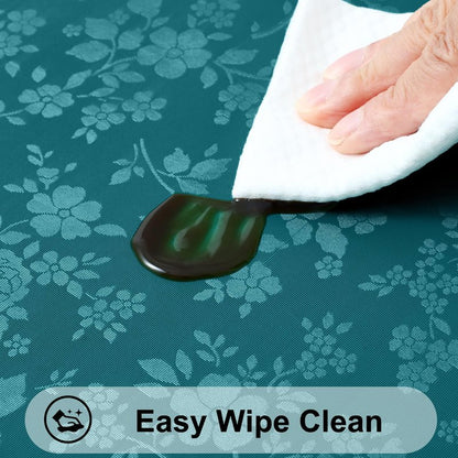 Smiry Rectangle Table Cloth, Waterproof Heavy Duty Vinyl Tablecloths, Wipeable Washable Table Cover for Kitchen and Dining Room (Emerald Green, 60" X 120")