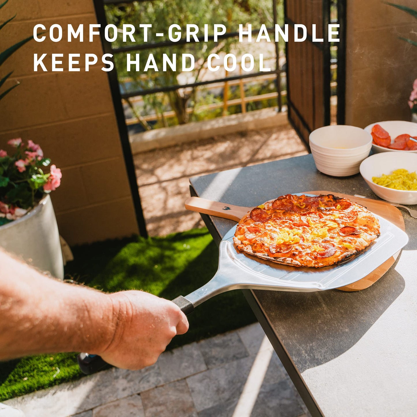 Solo Stove Stainless Pizza Peel | Stainless Serving Board, Pizza Paddle with Built-in Ridges, Accessory for Solo Stove Pi Pizza Oven, Other Ovens, 304 Stainless Steel, L: 24 in x W: 11.75 in, 1.8 lbs