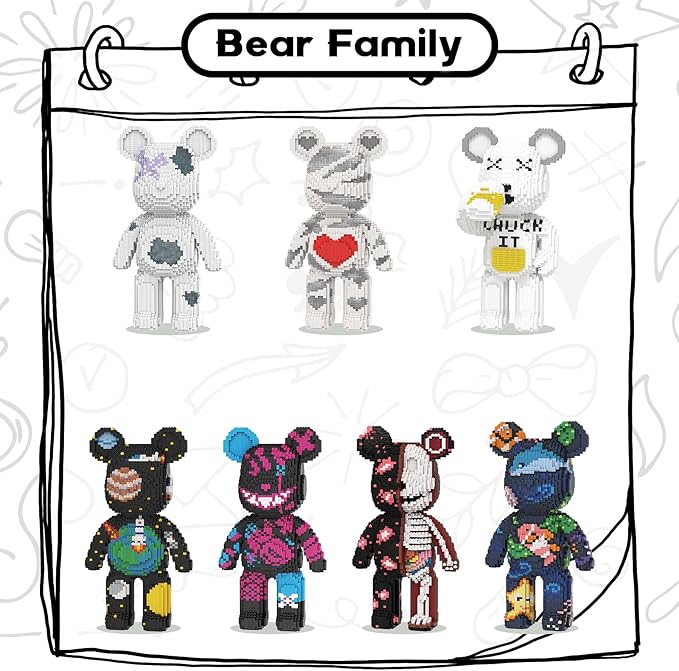 Space Bear Building Blocks (5800 PCS) Creative Animal Brick Set for Kids &amp Adults Micro Building Blocks Teddy Blocks Children Toys for Christmas Halloween Anniversary