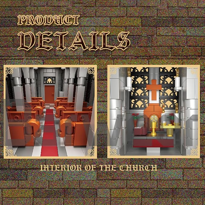 Gothic Cathedral Building Blocks – MOC Architecture Church Historical Building ModelsCollectible Display Set Gift for Adults &amp Collectors(4136 pcs)