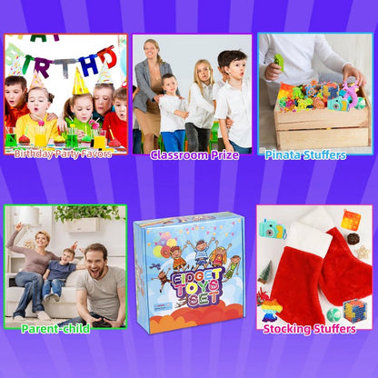 BILLFULL 1000 Pcs Party Favors for Kids, Fidget Toys Bulk, Birthday Gift Toys, Fidgets Stocking Stuffers, Treasure Box Party, Goodie Bag Carnival Prizes, Pinata Filler Stuffers Classroom