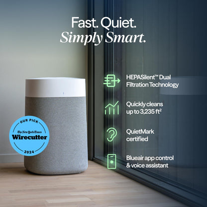 BLUEAIR Air Purifiers for Medium Rooms, Bedroom, Kitchen, Cleans 1,858 sqft in one hour, HEPASilent Smart Air Cleaner for Home, Pets, Allergies, Virus, Dust, Mold, Smoke - Blue Pure 311i Max