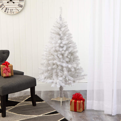 Nearly Natural 6ft. White Artificial Christmas Tree with 680 Bendable Branches