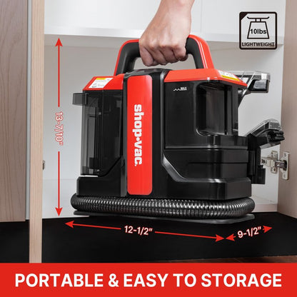 Shop-Vac Portable Carpet and Upholstery Cleaner Machine, Powerful Spot Cleaner for Pet Stains, Sofa, Rug, Mattress, Curtain and Car Seats, Lightweight with Two Cleaner Solutions