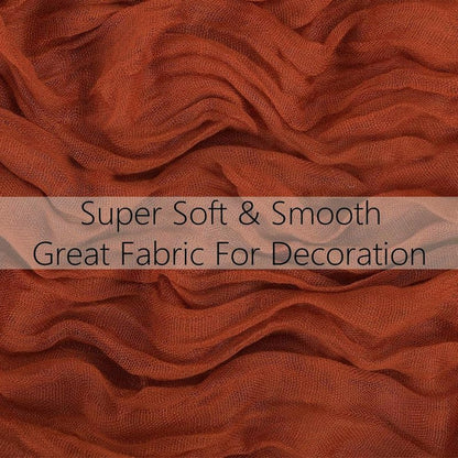 DREAMBOAT 8 Pack Terracotta Cheesecloth Table Runner 10Ft 35x120 Inch Boho Gauze Table Runner Rustic Cheese Cloth Long Table Runner for Wedding Baby Bridal Shower Birthday Party Decorations