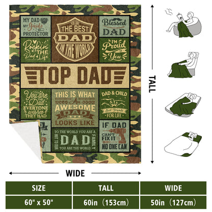 HCDER Papaw Gifts from Grandkids, Gift for Papaw Throw Blanket 60"X 50", Grandpa Gifts from Granddaughter, Best Grandpa Ever Gift Ideas for Father's Day/Birthday/Anniversary/Christmas