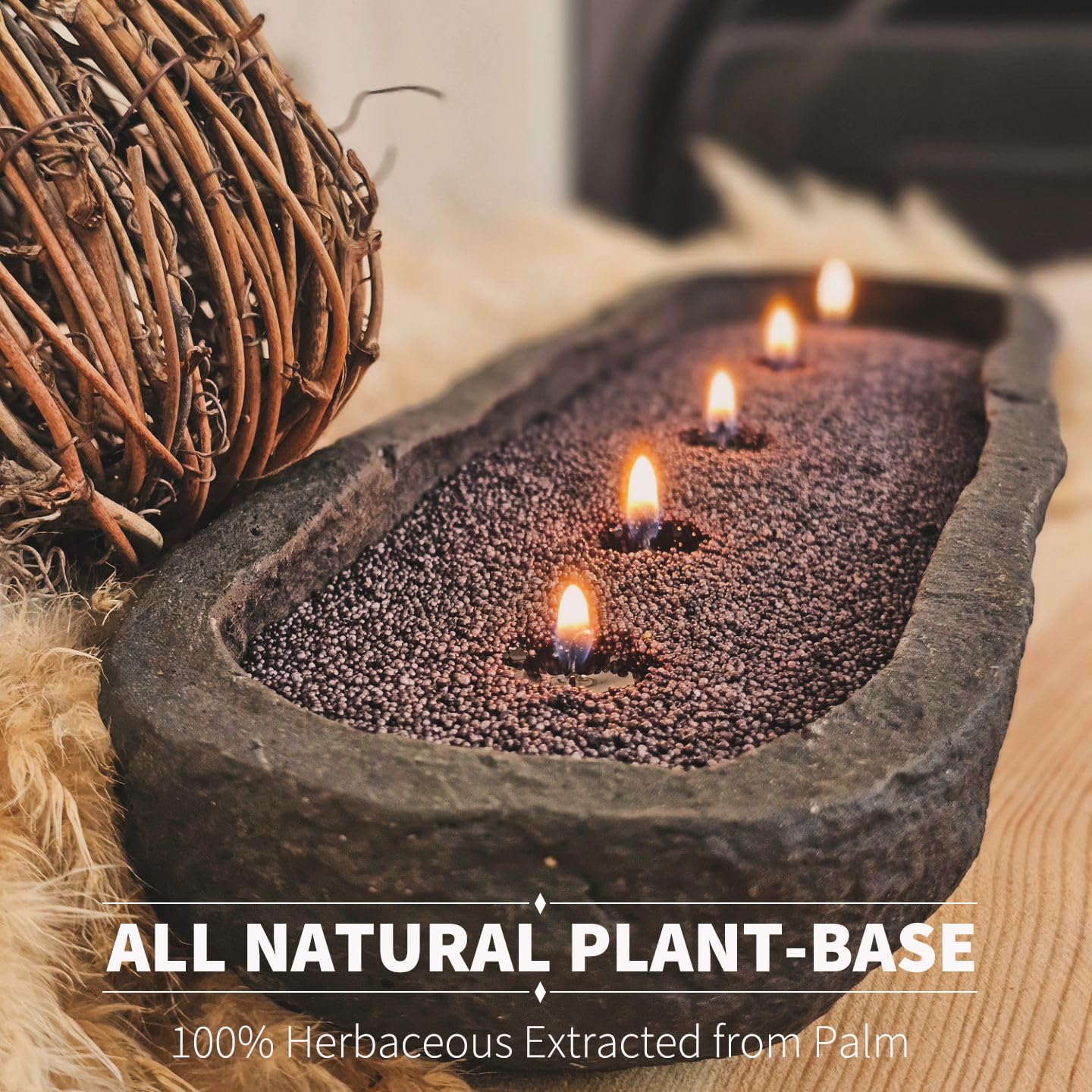 NICEME Black Customized Powder Candle Making Kit, 26Oz Candle Sand with Wicks Pearled Candle Wax for DIY Candles Making Non-Toxic Natural Refillable Sand Beaded Wax for Home Decoration Wedding Party