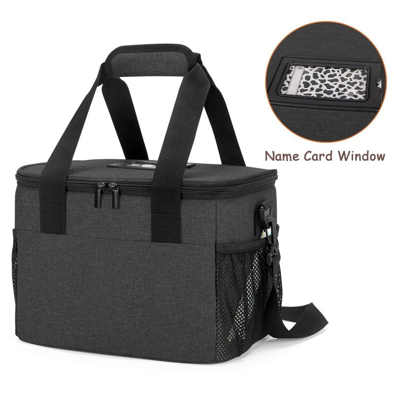 Trunab Reusable 6 Cups Drink Carrier for Delivery Insulated Drink Caddy with Handle and Shoulder Strap, Adjustable Dividers, Beverages Carrier Tote Bag, for Daily Life Takeout, Outdoors, Travel