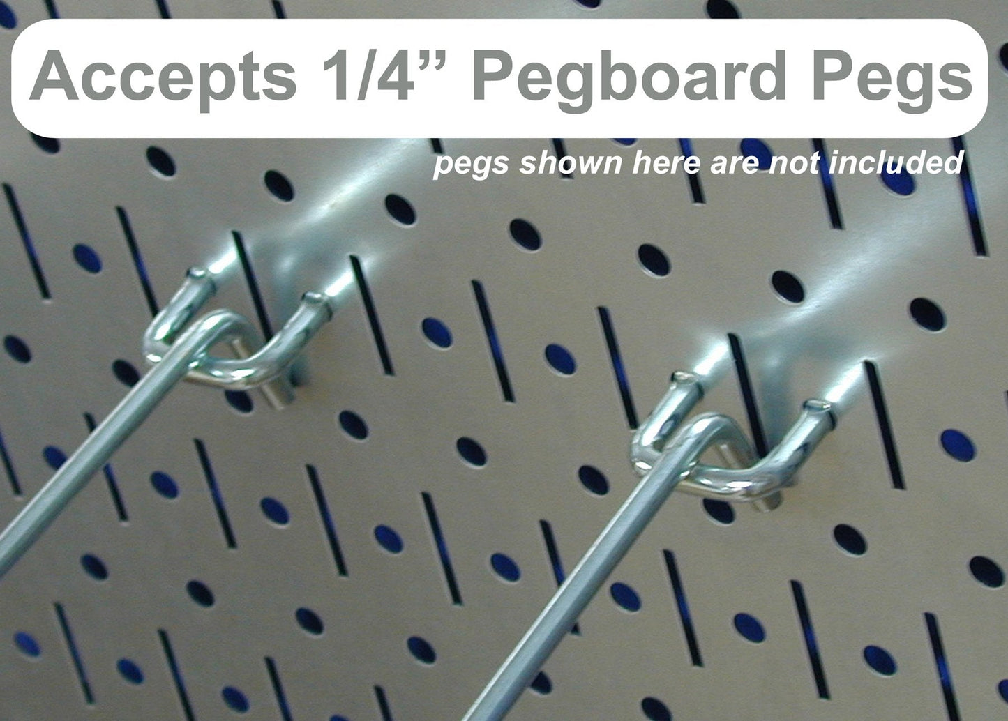 Wall Control Pegboard Organizer 4 ft. Metal Standard Tool Storage Kit With White Toolboard and Accessories - 30-P-3232W