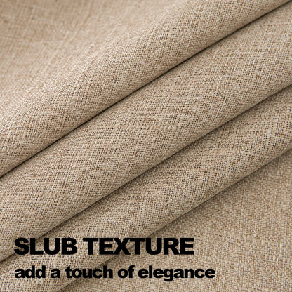 NLMUVW 48 Inch Square Linen Tablecloth - Burlap Textured Table Cloth Water Resistant Farmhouse Decorative Table Cover for Dining Kitchen Card