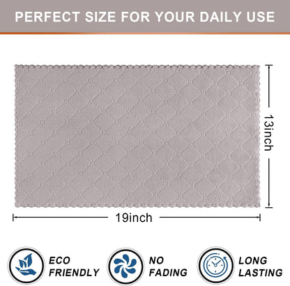 Homaxy 12 Pack Kitchen Dish Cloths (10 x 10 Inches, Grey), Super Soft and Absorbent Coral Velvet Dish Towels, Nonstick Oil Fast Drying Microfiber Cleaning Cloth, No Lint Household Dishcloths