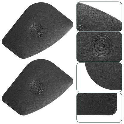 salbsever Pan Scraper Tool 5 Pack Plastic Pot Scraper Dish Scrapers for Cast Iron Food Scrapers Tool Non-Scratch Plastic Bowl Scraperes for Cleaning Grease Burnt Food （Black Thickness 0.078 inches