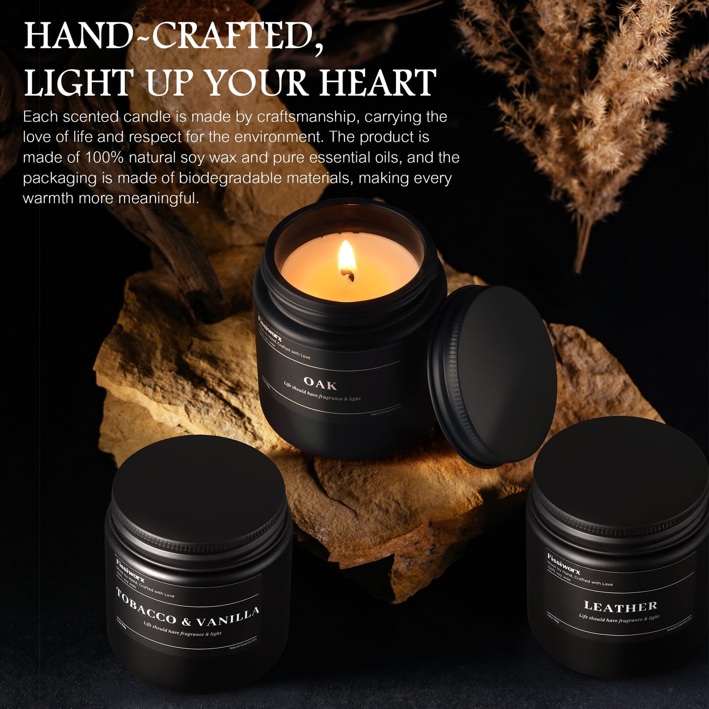 9 Pack Scented Candles Set Gifts for Men, Aromatherapy Candle Set with Scents （Lavender/Lemongrass &Eucalyptus/Bergamot）- Gift for Dad, Boyfriend, Birthday, Father’s Day, Anniversary