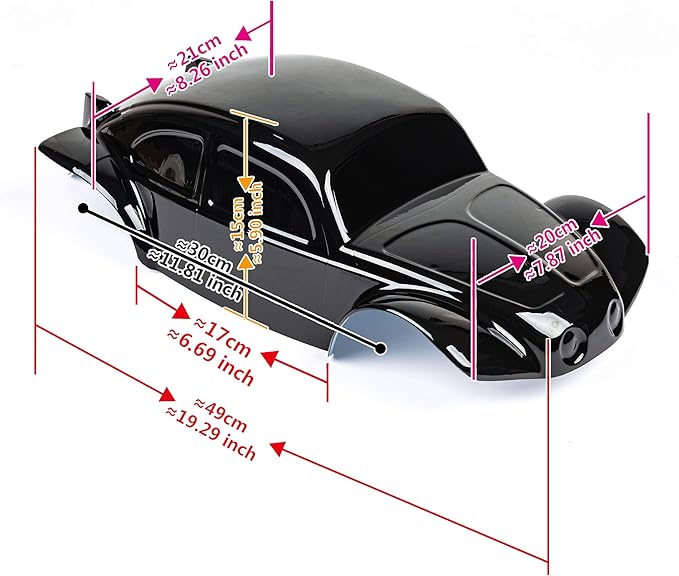 SummitLink Custom Body Compatible for 1/10 1/8 Scale RC Car or Truck (Truck not Included) (Muddy Green Over White/Black)