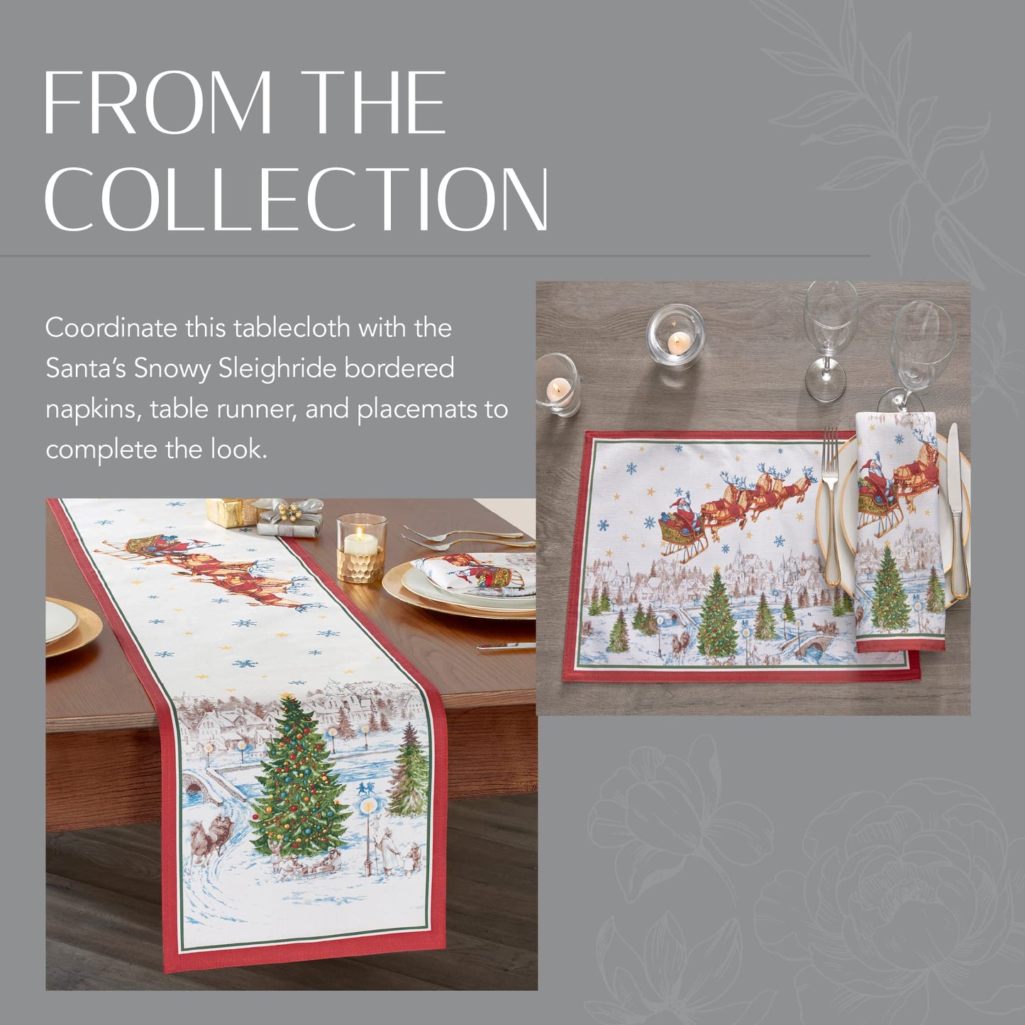 Elrene Tablecloth, 91262MLT, Multi, 60" x 120"