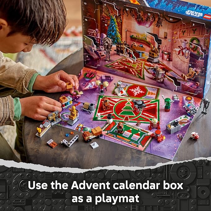 LEGO Star Wars Advent Calendar 2025 Kids Toy - Holiday Countdown Playset with 24 Toys for Boys &amp Girls Ages 6+ - Includes C-3PO &amp BB-8 Figures - Star Wars Gift Idea for Christmas - 75418
