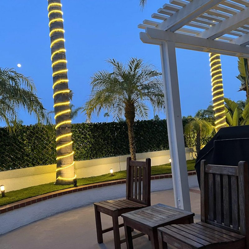 FORT LED Rope Lights Outdoor Waterproof Warm White led Strip Lights, 100 ft led Lights 720 Led Connectable and Flexible Tube Lights UL Plug -Idear for Trees,Pool,Wedding Deck Landscape, Gerden Decor