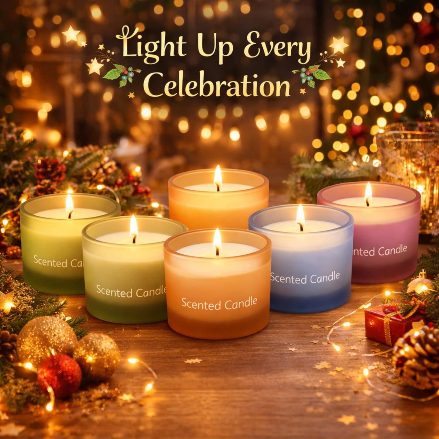 AXIONTEK Soy Wax Candle Gift Set – Premium Holiday Scents for Relaxation & Festive Ambience – Long-Lasting, Clean Burn Aromatherapy Candles – Perfect Christmas, Gift for Aromatherapy Lovers