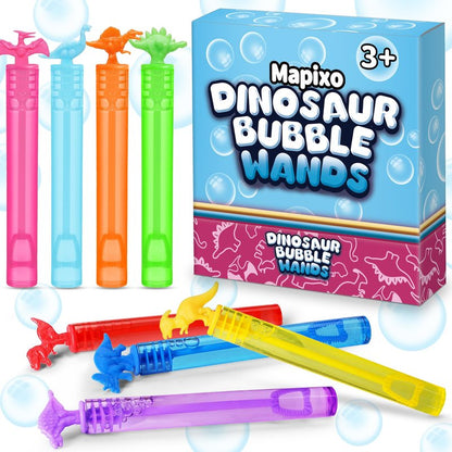 32 Pack Bubble for Kids Party Favors, 8 Style Mini Bubble Wands with Gift Box, Dinosaur Toys Bulk for Carnival Prizes Goodie Bag Stuffers Supplies, Birthday Bath Time Bubbles Blower Toy for Girl Boy