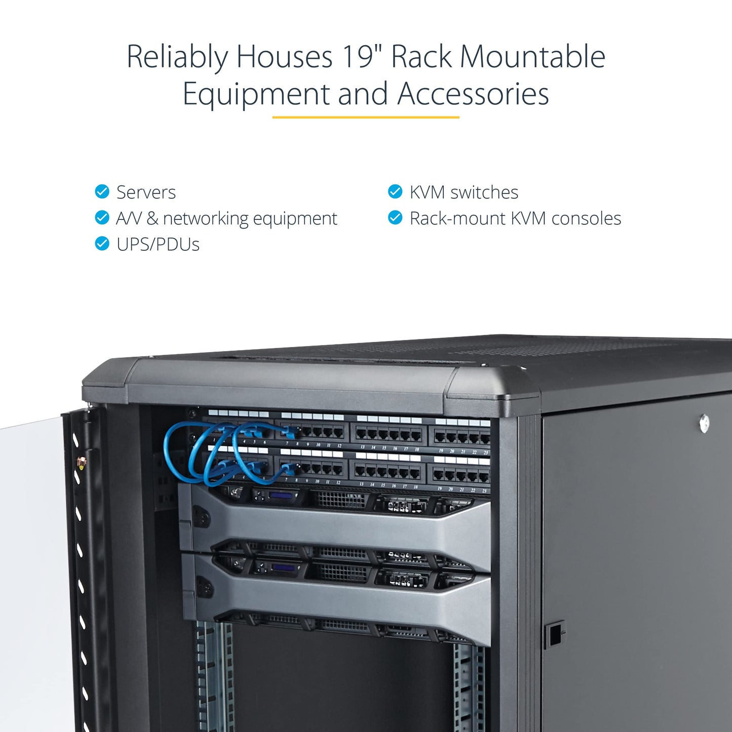12U 29in Knock-Down Server Rack Cabinet with Casters