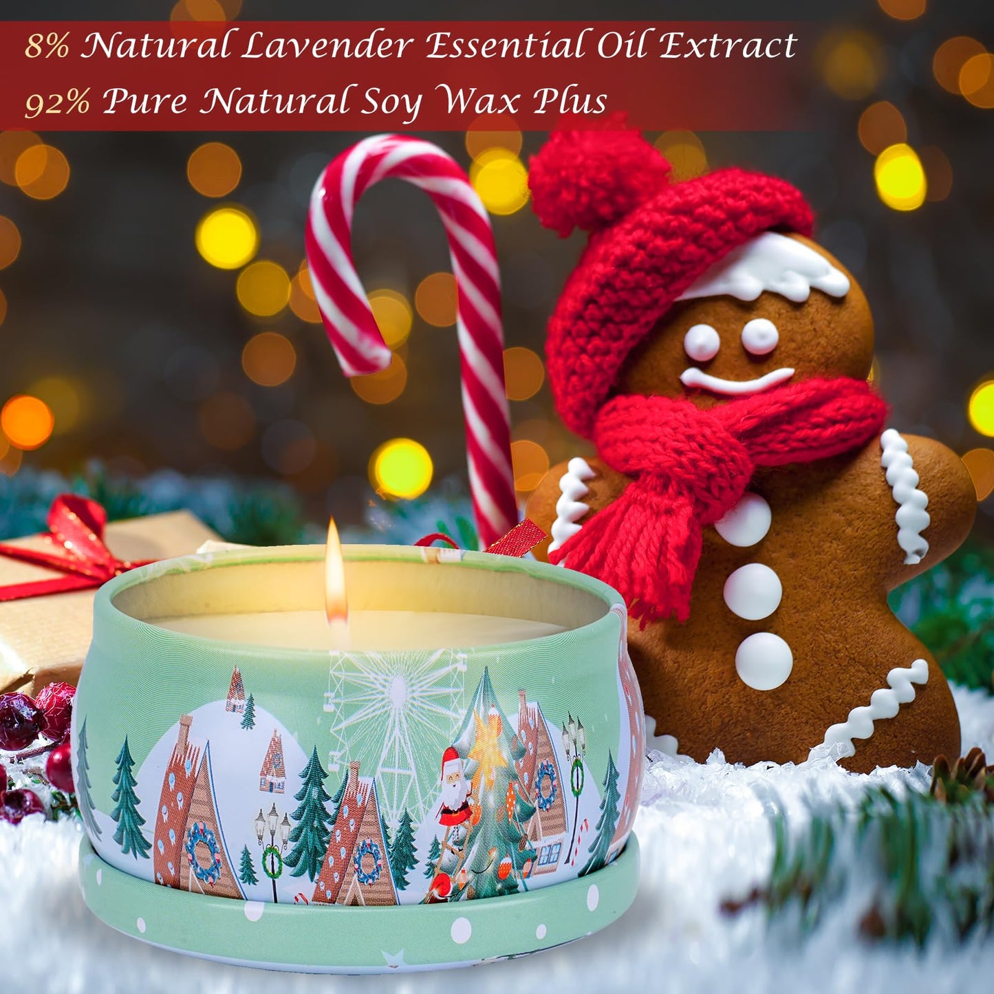 12PCS Christmas Scented Candles Gift for Women - Aromatherapy Candle for Home - 3.4oz Soy Wax Birthday Gifts for Mother, Friend, Wife, Sister, Xmas Decorations