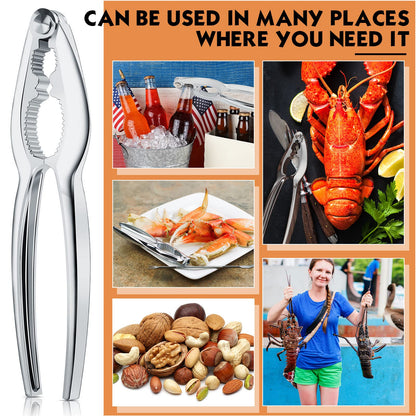 Zhehao 30 Pack Nut Crackers Tool Bulk Crab Crackers and Tools Heavy Duty Crab Leg Claw Crackers Opener Tool for Nuts Shellfish Seafood Home Restaurant Kitchen Crumbled Tools (Silver)