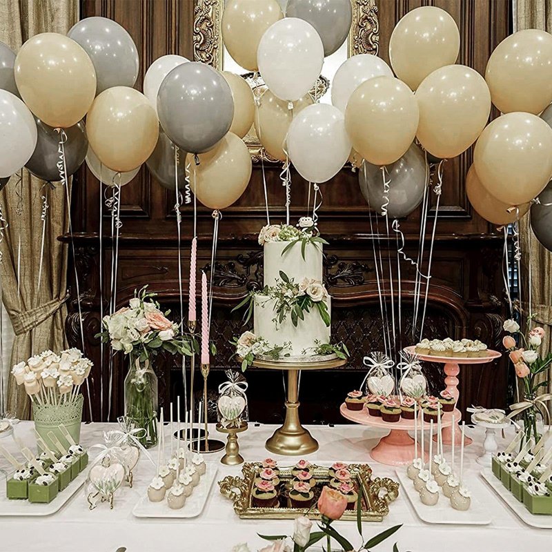 PartyWoo Cream Balloons 155 pcs Different Sizes of 18 12 10 5 Inch Beige Ivory Nude Neutral Boho Fall Latex Balloons for Graduation Birthday Baby Shower Jungle Theme Party Decorations Brown-F56