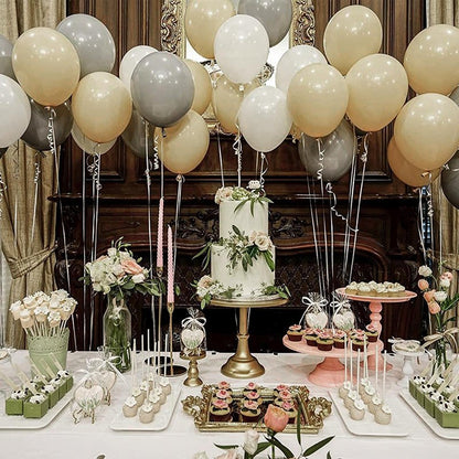 PartyWoo Cream Balloons 155 pcs Different Sizes of 18 12 10 5 Inch Beige Ivory Nude Neutral Boho Fall Latex Balloons for Graduation Birthday Baby Shower Jungle Theme Party Decorations Brown-F56